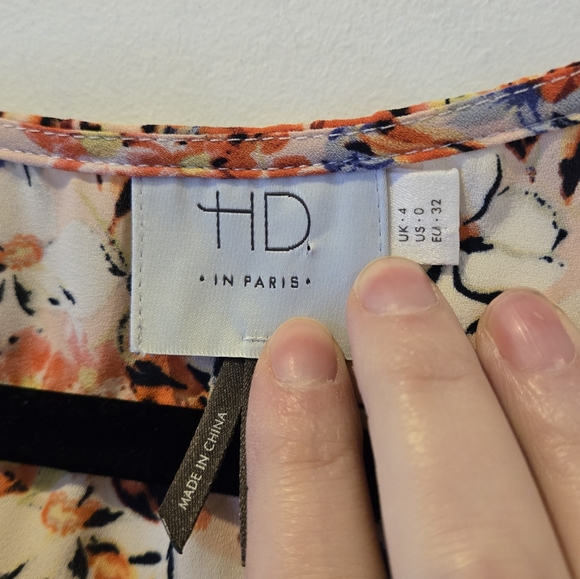 HD in Paris Palo Alto Lace up Flutter Sleeve Top Size 0 - Picture 7 of 11